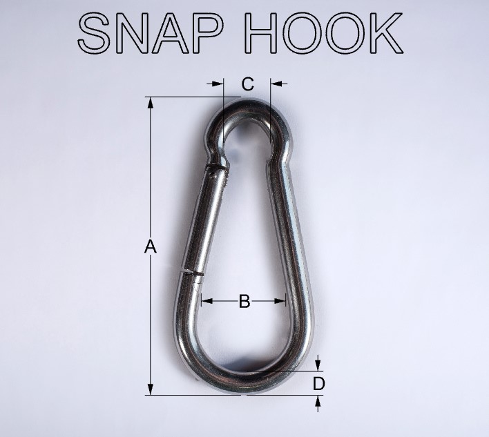 Color: 650KG 1PCS Ochoos Swivel Eye Lifting Hook American Type Snap Hook with Latch 304 Stainless Steel 650KG Working Load Limit 5/16 